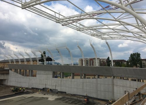 ZÁÉV-WHB Konzorcium – MTK Hidegkuti Nándor Stadion tetőszerkezet Budapest 2016